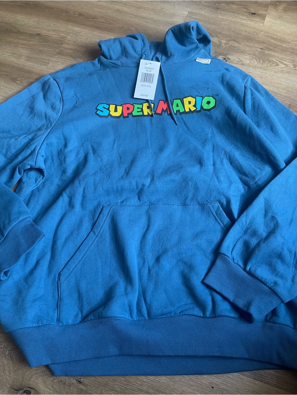 Hybrid Apparel Blue Super Mario Crewneck Sweatshirt